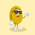 Potato mascot and background thumb pose Royalty Free Stock Photo