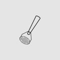 Potato masher icon flat