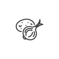 Potato and onion line icon