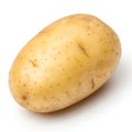 Potato, Oval-Shaped with Rounded Ends and Slightly Slanted Edges Isolated on White Background Royalty Free Stock Photo
