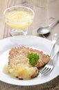 Potato pancake with bramley apple sauce