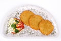 Potato Pancake / Griddle Cake on plate isolated