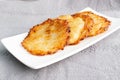 Potato Pancakes, Draniki, Deruny, Potato Latkes or Boxties Royalty Free Stock Photo