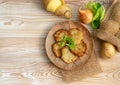 Potato Pancakes, Draniki, Deruny, Potato Latkes or Boxties Royalty Free Stock Photo