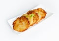 Potato Pancakes, Draniki, Deruny, Potato Latkes or Boxties Royalty Free Stock Photo