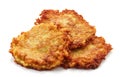 Potato pancakes on white background Royalty Free Stock Photo