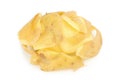 Potato peel isolated on white background Royalty Free Stock Photo