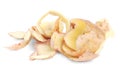 Potato peel on the white Royalty Free Stock Photo