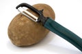 Potato with peeler