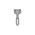 Potato peeler line icon