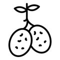 Potato plant icon outline vector. Belarus costume