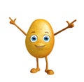 Potato with pointing pose Royalty Free Stock Photo