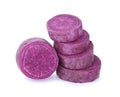 Japanese Purple Potato with Sweet Taste Isolated on White Background Royalty Free Stock Photo