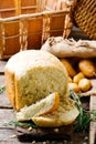 Potato and rosemary bread .style rustic Royalty Free Stock Photo