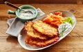 Potato Rosti, Smoked Salmon and Creamy Dill Sauce