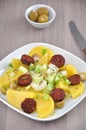 Potato Salad with Chorizo Royalty Free Stock Photo