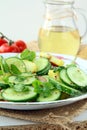 Potato salad with cucumber and radish Royalty Free Stock Photo