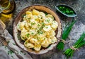 Potato Salad with Mayonnaise and Chives Royalty Free Stock Photo