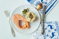 Potato salad with salmon Royalty Free Stock Photo