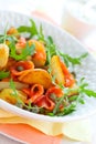 Potato salad with smoked salmon Royalty Free Stock Photo