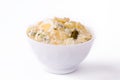 Potato Salad in white bowl. Royalty Free Stock Photo