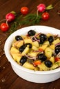 POTATO SALAD IN A WHITE BOWL Royalty Free Stock Photo