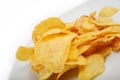 Potato salt chips isolated on white background Royalty Free Stock Photo