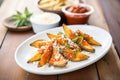 potato skin wedges with parmesan and a side of marinara