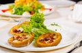 Potato Skins Appetizer with Garnish Royalty Free Stock Photo