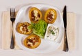 Potato Skins Appetizer on Plate Royalty Free Stock Photo