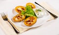 Potato Skins Appetizer Served in Restaurant Royalty Free Stock Photo