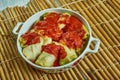 Potato and Smoked Fish Cabbage Rolls Royalty Free Stock Photo