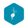 Potato sprout from the root icon, simple style