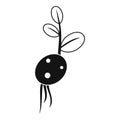 Potato sprout from the root icon, simple style
