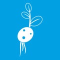 Potato sprout from the root icon white