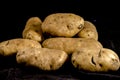 A big stack of potato russet`s
