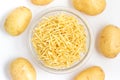 Potato Sticks into a bowl Royalty Free Stock Photo