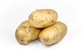 Potato tuber isolated on white background cutout. Royalty Free Stock Photo