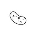 Potato vegetable line icon