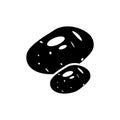 Potato vegetable vector icon solid black. EPS 10. Potatoes flat illustration... Farm market product. Vegetarian food.... Fresh