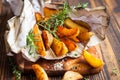 Potato wedges Royalty Free Stock Photo