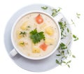 Potatoe Soup isolated on white Royalty Free Stock Photo