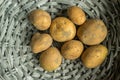 Potatoes in basket Royalty Free Stock Photo
