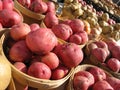 Potatoes in Baskets at Farmer's Market Royalty Free Stock Photo