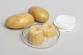 Potatoes beauty ice cubes. Homemade skin care product