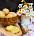Potatoes boiled in their jackets Royalty Free Stock Photo