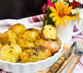 Potatoes boiled in their jackets Royalty Free Stock Photo