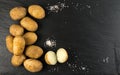 Potatoes Boiled in Their Skins on Stone Background