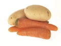 Potatoes and Carrots Royalty Free Stock Photo