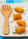 Potatoes croquettes and rosemary spice dish